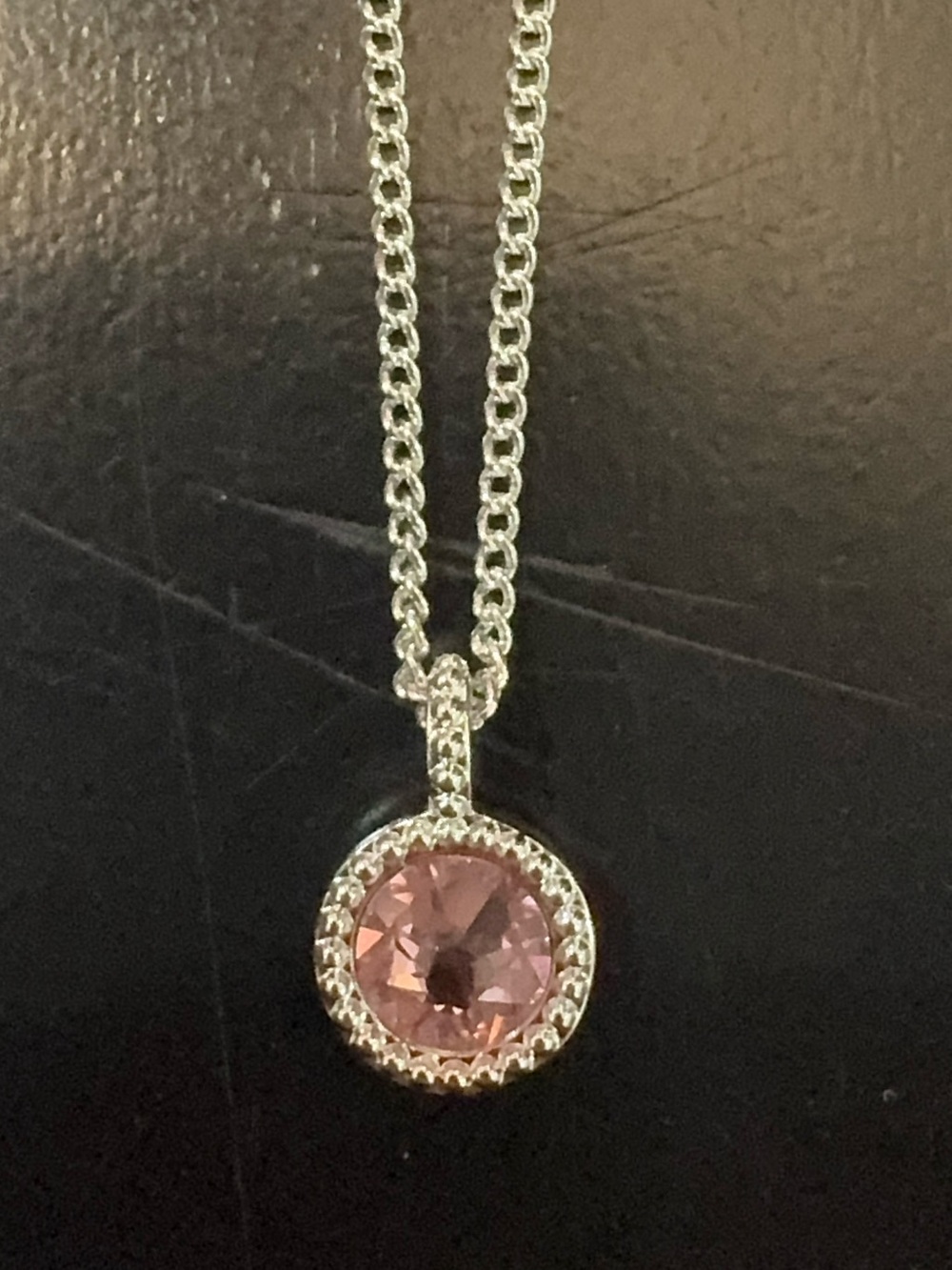 Touchdown Crystal by Swarovski, Little Wonder necklace, Light Rose, NIB